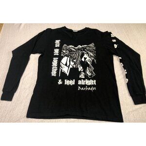 Sun Island Cotton T Shirt Let’s Get Together Barbados Graphic Size M Distressed